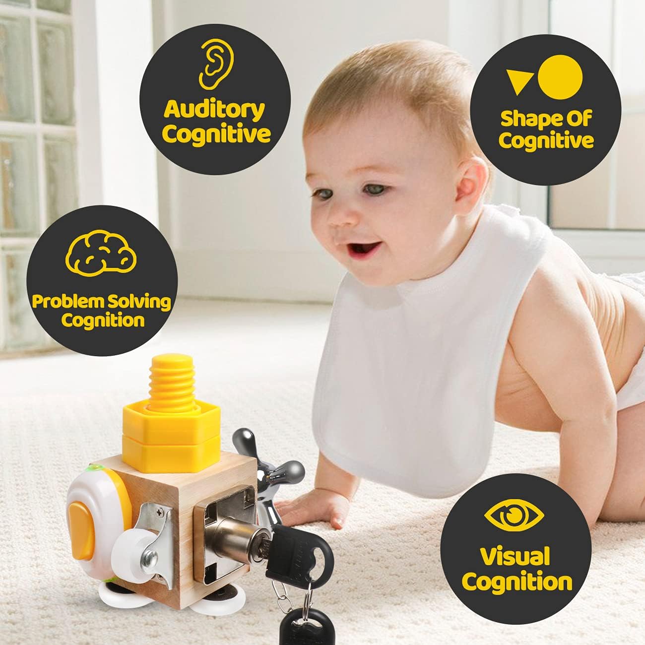 TinkerToy™ 7-in-1 Sensory Activity Block