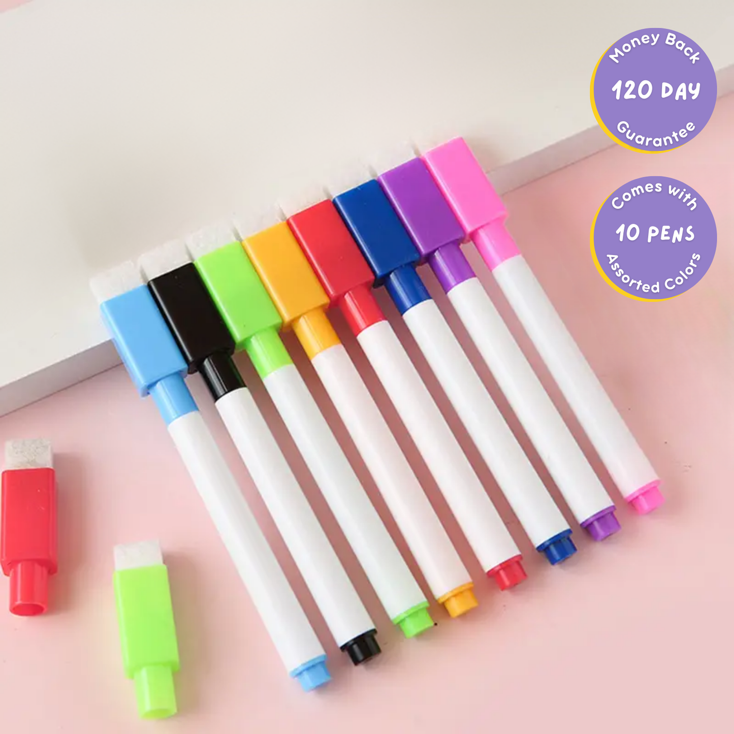 ScribblePen™: Dry Erase Markers for Kids (10 Pack)