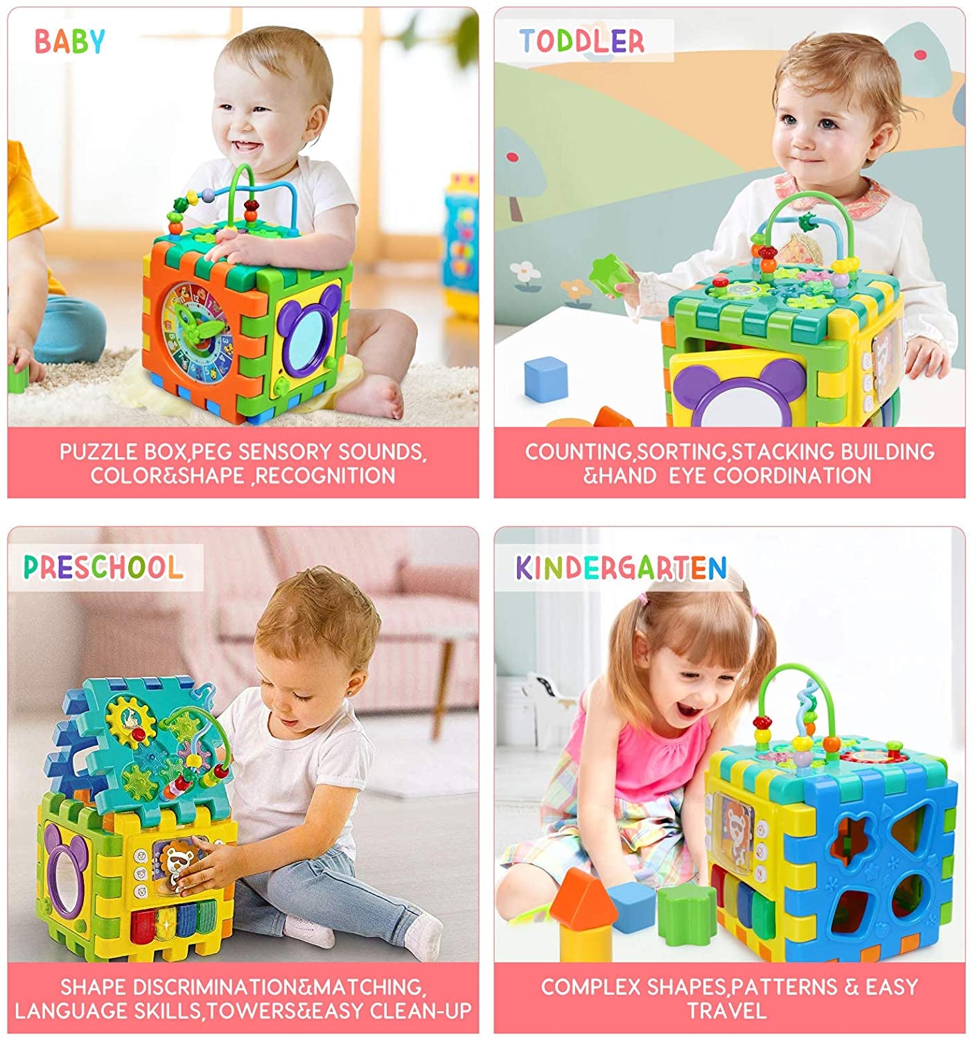 PlayScape™ 6-in-1 Interactive Learning & Activity Cube