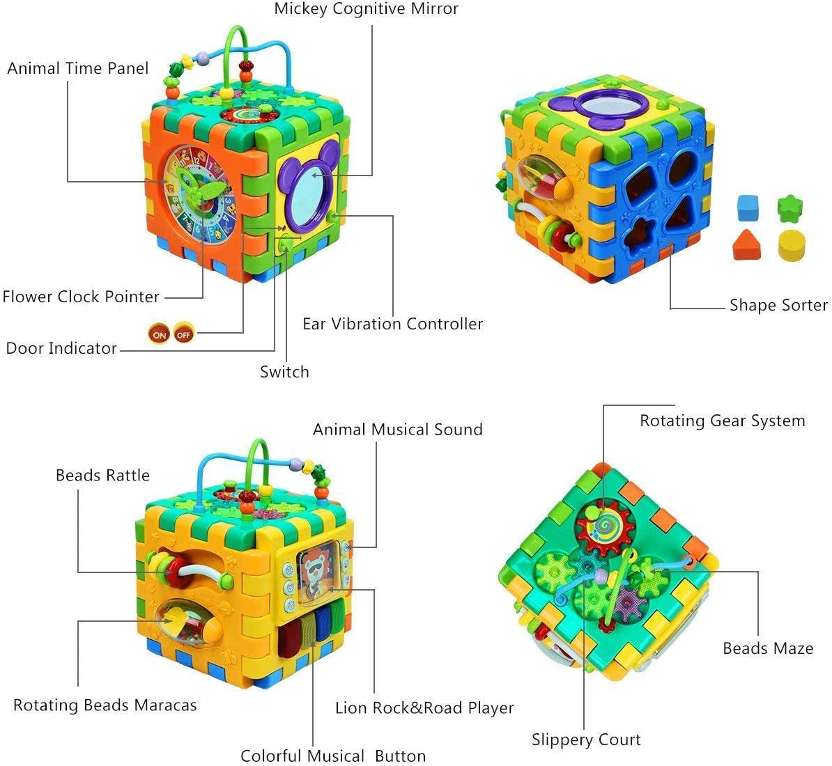 PlayScape™ 6-in-1 Interactive Learning & Activity Cube